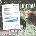 Nieuwsbericht over certificaat MVO-Prestatieladder