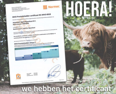Nieuwsbericht over certificaat MVO-Prestatieladder